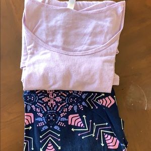 Lularoe TC leggings & shirt